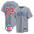 BIPIHUC C.Cubs #23 Ryne Sandberg Player Gray 150th Anniversary Home Game Stitched Jerseys