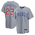 BIPIHUC C.Cubs #23 Ryne Sandberg Player Gray Home Game Stitched Jerseys