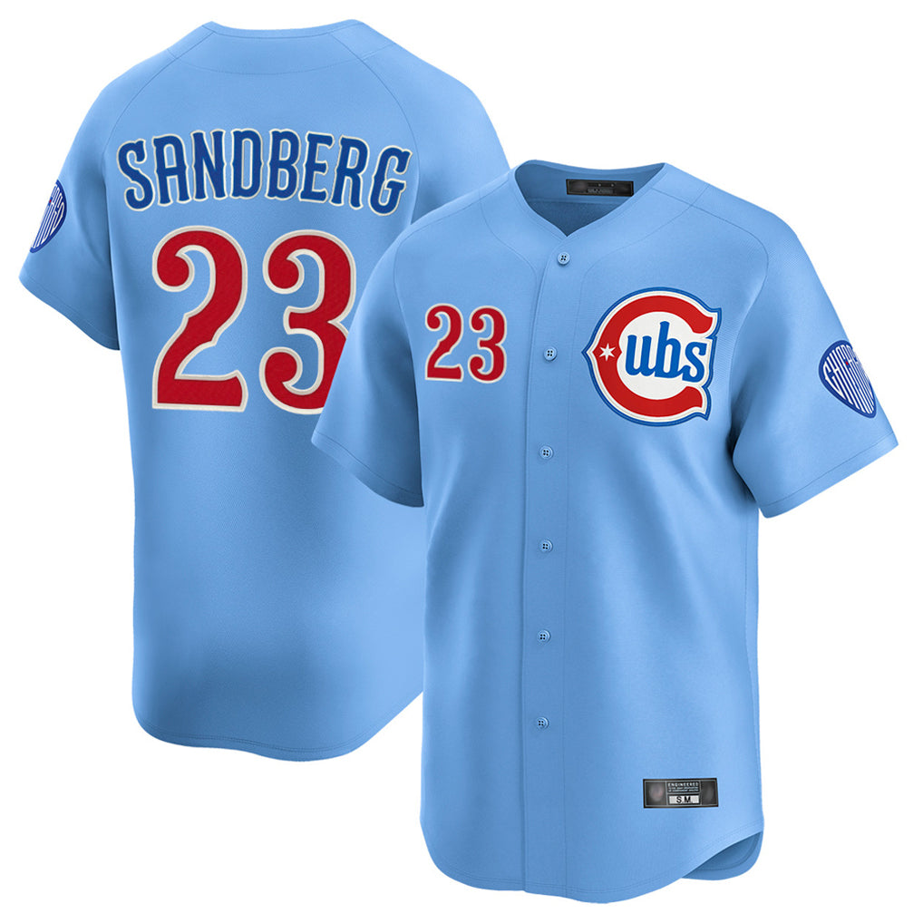 BIPIHUC C.Cubs #23 Ryne Sandberg Player Light Blue Limited Home Stitched Jerseys