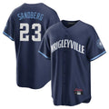 BIPIHUC C.Cubs #23 Ryne Sandberg Player Navy City Connect Home Game Stitched Jerseys