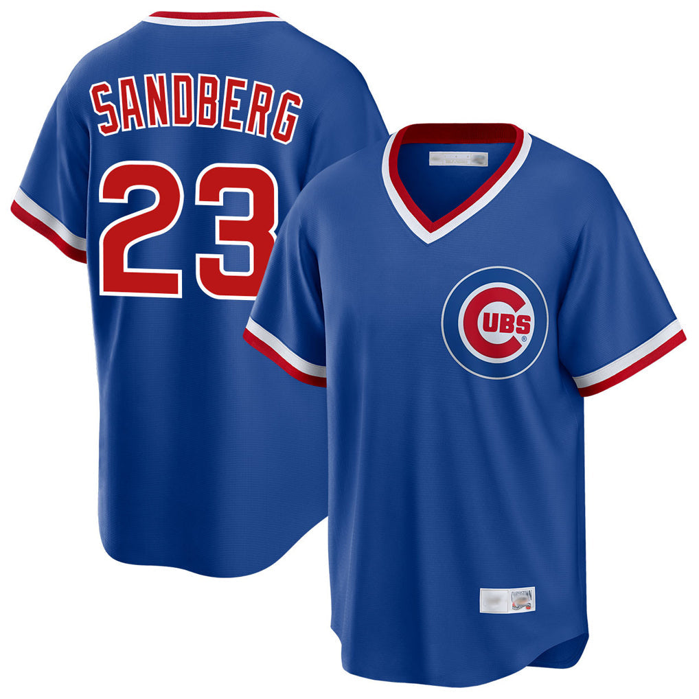 BIPIHUC C.Cubs #23 Ryne Sandberg Player Royal T-shirt Cooperstown Collection Limited Stitched Jerseys
