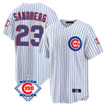 BIPIHUC C.Cubs #23 Ryne Sandberg Player White 150th Anniversary Home Game Stitched Jerseys