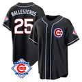 BIPIHUC C.Cubs #25 Mois¡§|s Ballesteros Player Black Fashion Out 150th Anniversary Game Stitched Jerseys