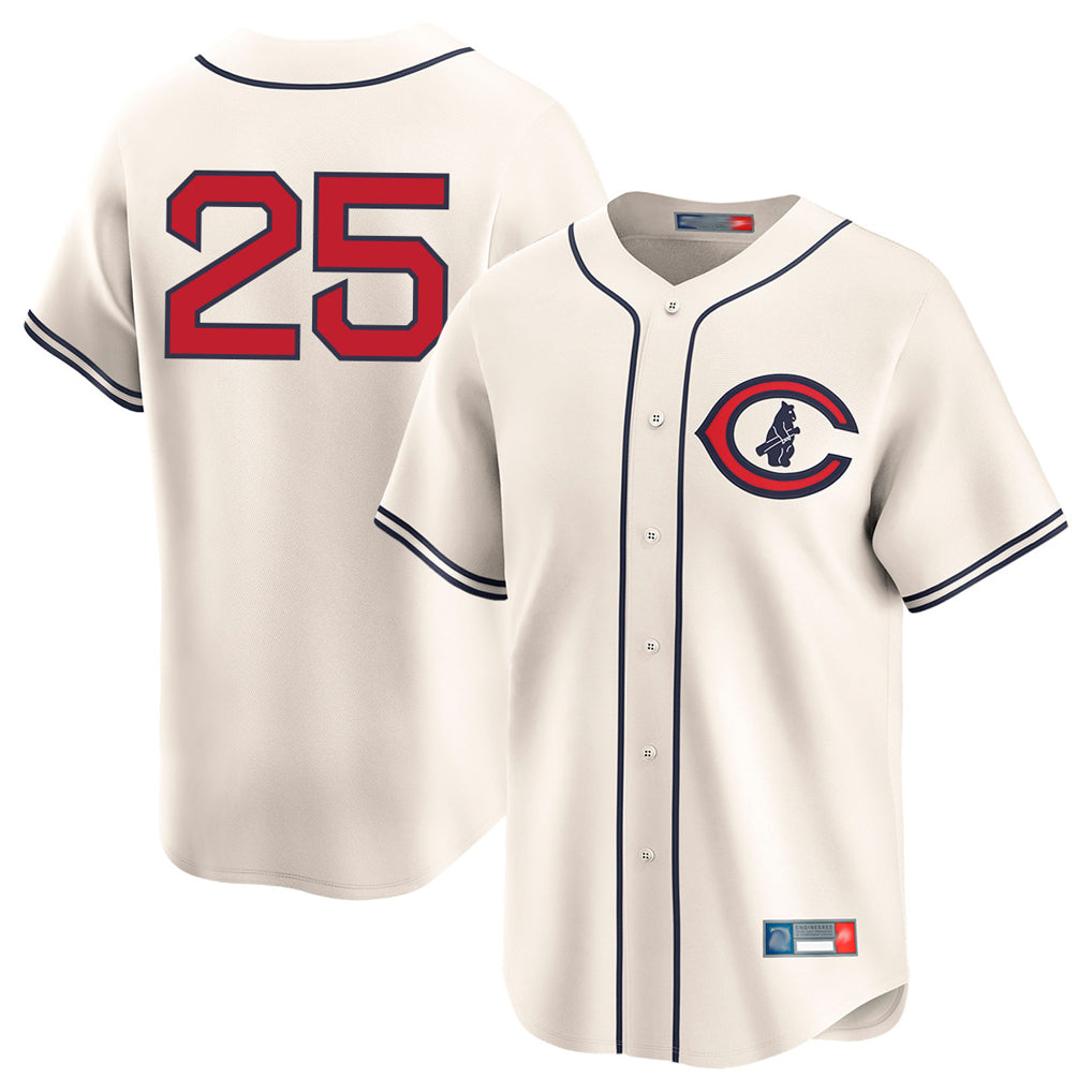 BIPIHUC C.Cubs #25 Mois¡§|s Ballesteros Player Cream Field of Dreams Limited Home Game Stitched Jerseys