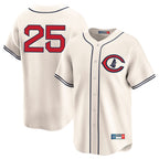 BIPIHUC C.Cubs #25 Mois¡§|s Ballesteros Player Cream Field of Dreams Limited Home Game Stitched Jerseys