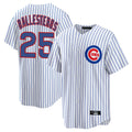 BIPIHUC C.Cubs #25 Mois¡§|s Ballesteros Player White Game Home Stitched Jerseys
