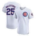 BIPIHUC C.Cubs #25 Mois¡§|s Ballesteros Player White Limited Elite Home Game Stitched Jerseys
