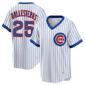 BIPIHUC C.Cubs #25 Mois¡§|s Ballesteros Player White T-shirt Cooperstown Collection Limited Stitched Jerseys