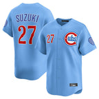 BIPIHUC C.Cubs #27 Seiya Suzuki Player Light Blue Limited Home Stitched Jerseys