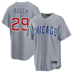 BIPIHUC C.Cubs #29 Michael Busch Player Gray Home Game Stitched Jerseys