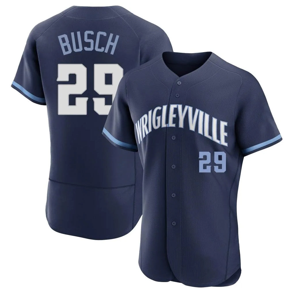 BIPIHUC C.Cubs #29 Michael Busch Player Navy City Connect Limited Elite Home Stitched Jerseys