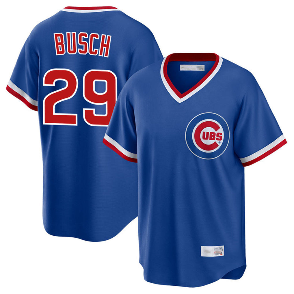 BIPIHUC C.Cubs #29 Michael Busch Player Royal T-shirt Cooperstown Collection Limited Stitched Jerseys