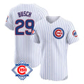 BIPIHUC C.Cubs #29 Michael Busch Player White 150th Anniversary Limited Elite Home Game Stitched Jerseys
