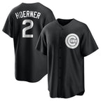 BIPIHUC C.Cubs #2 Nico Hoerner Player Black Game Stitched Jerseys