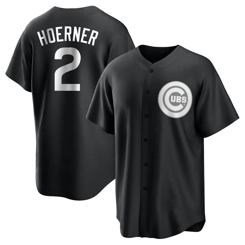 BIPIHUC C.Cubs #2 Nico Hoerner Player Black Game Stitched Jerseys
