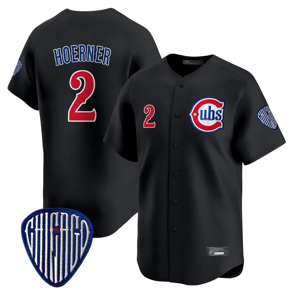 BIPIHUC C.Cubs #2 Nico Hoerner Player Black Vapor Premier Limited Home Stitched Jerseys