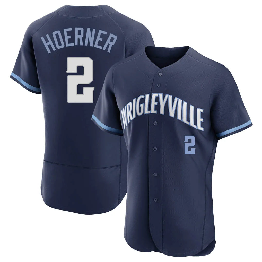 BIPIHUC C.Cubs #2 Nico Hoerner Player Navy City Connect Limited Elite Home Stitched Jerseys