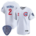BIPIHUC C.Cubs #2 Nico Hoerner Player White Pinstripe Vapor Premier Limited Home Stitched Jerseys