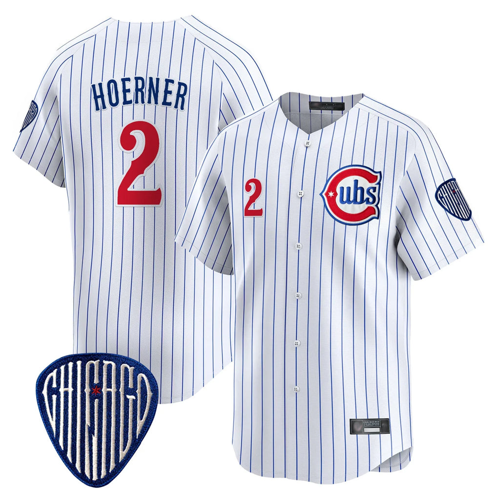 BIPIHUC C.Cubs #2 Nico Hoerner Player White Pinstripe Vapor Premier Limited Home Stitched Jerseys