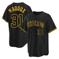 BIPIHUC C.Cubs #31 Greg Maddux Player Black Snake Skin City Game Stitched Jerseys