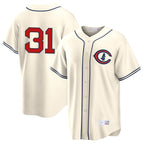 BIPIHUC C.Cubs #31 Greg Maddux Player Cream Field of Dreams Home Game Stitched Jerseys