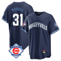 BIPIHUC C.Cubs #31 Greg Maddux Player Navy 150th Anniversary City Connect Home Game Stitched Jerseys