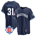 BIPIHUC C.Cubs #31 Greg Maddux Player Navy 150th Anniversary City Connect Home Game Stitched Jerseys