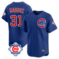 BIPIHUC C.Cubs #31 Greg Maddux Player Royal 150th Anniversary Limited Home Stitched Jerseys