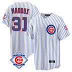 BIPIHUC C.Cubs #31 Greg Maddux Player White 150th Anniversary Home Game Stitched Jerseys