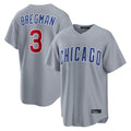 BIPIHUC C.Cubs #3 Alex Bregman Gray Home Game Stitched Jerseys
