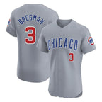 BIPIHUC C.Cubs #3 Alex Bregman Gray Road Limited Elite Home Stitched Jerseys