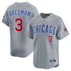 BIPIHUC C.Cubs #3 Alex Bregman Gray Road Limited Home Stitched Jerseys