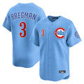 BIPIHUC C.Cubs #3 Alex Bregman Light Blue Limited Home Stitched Jerseys