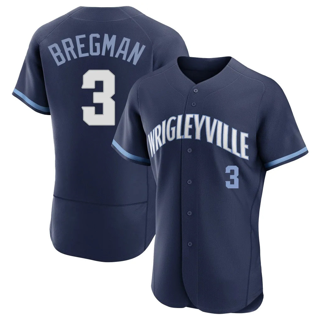 BIPIHUC C.Cubs #3 Alex Bregman Navy City Connect Limited Elite Home Stitched Jerseys