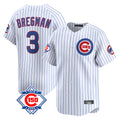 BIPIHUC C.Cubs #3 Alex Bregman White Game Home Stitched Jerseys