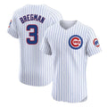 BIPIHUC C.Cubs #3 Alex Bregman White Limited Elite Home Game Stitched Jerseys
