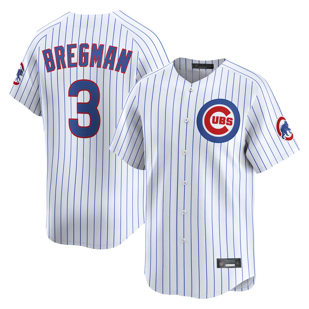 BIPIHUC C.Cubs #3 Alex Bregman White Limited Home Game Stitched Jerseys