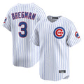BIPIHUC C.Cubs #3 Alex Bregman White Limited Home Game Stitched Jerseys