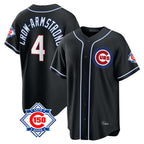 BIPIHUC C.Cubs #4 Pete Crow-Armstrong Player Black Fashion Out 150th Anniversary Game Stitched Jerseys