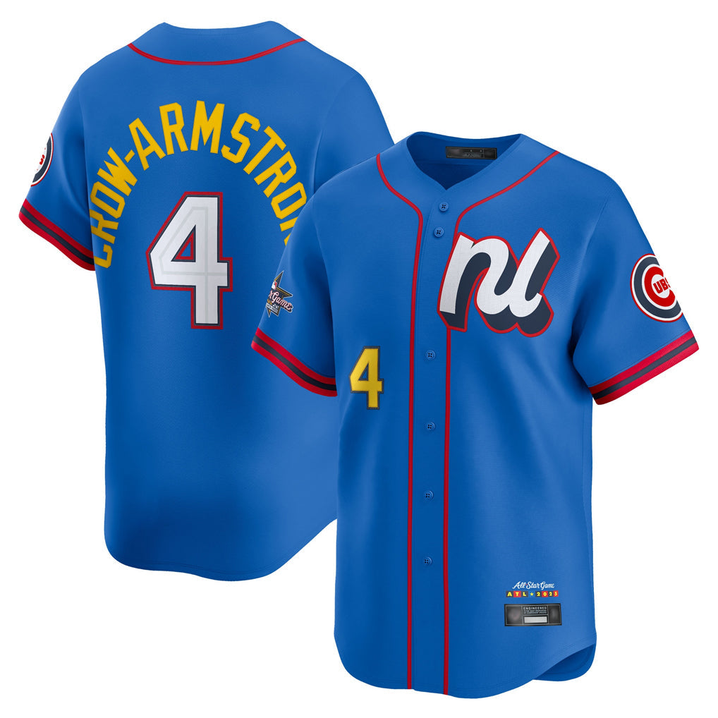 BIPIHUC C.Cubs #4 Pete Crow-Armstrong Player Blue National League All-Star Edition Limited Stitched Jerseys