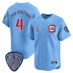 BIPIHUC C.Cubs #4 Pete Crow-Armstrong Player Blue Vapor Premier Limited Home Stitched Jerseys