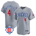 BIPIHUC C.Cubs #4 Pete Crow-Armstrong Player Gray Road 150th Anniversary Limited Home Stitched Jerseys