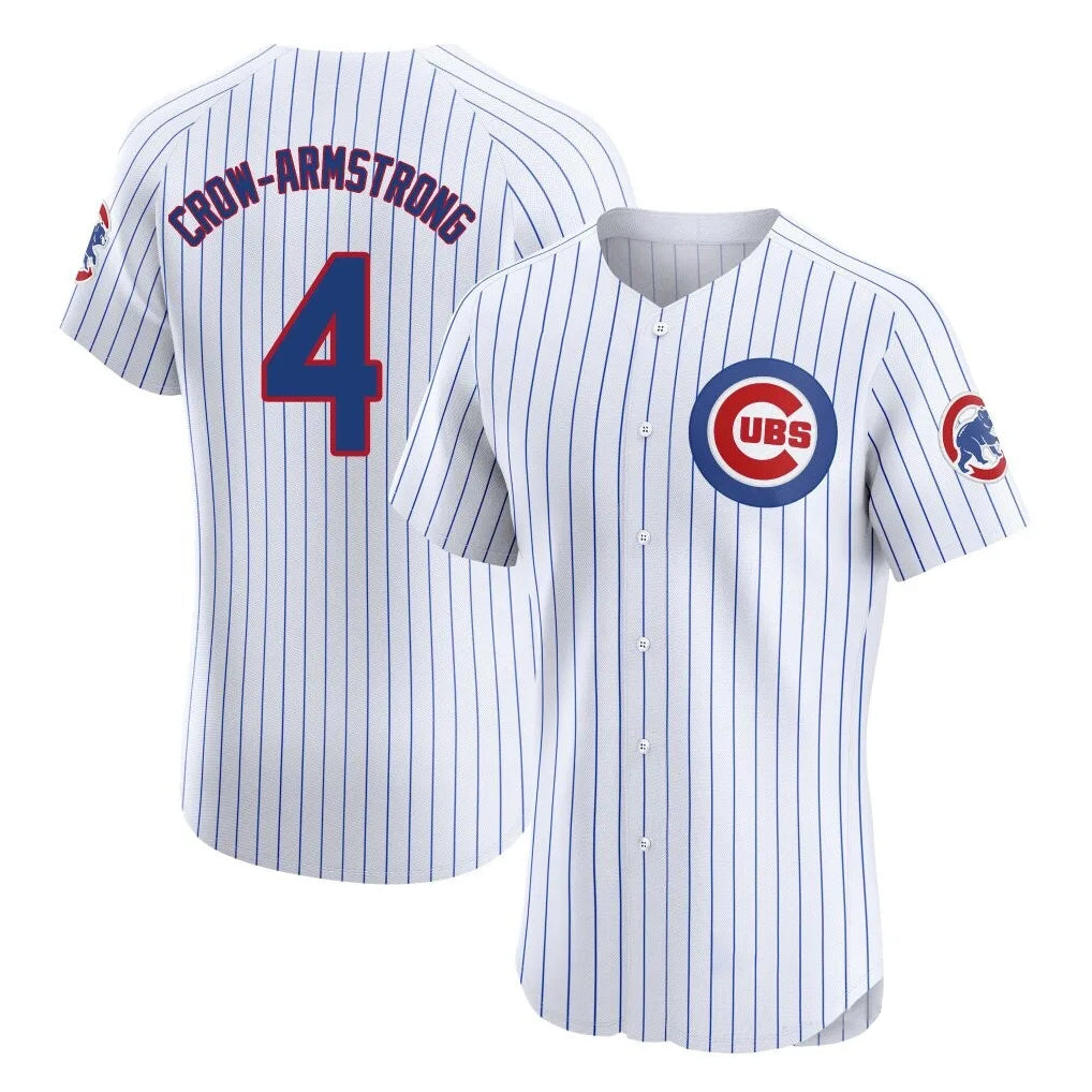 BIPIHUC C.Cubs #4 Pete Crow-Armstrong Player White Limited Elite Home Game Stitched Jerseys