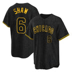 BIPIHUC C.Cubs #6 Matt Shaw Player Black Snake Skin City Game Stitched Jerseys