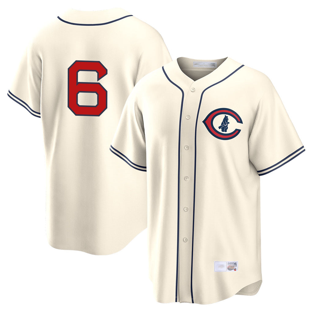 BIPIHUC C.Cubs #6 Matt Shaw Player Cream Field of Dreams Home Game Stitched Jerseys