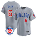 BIPIHUC C.Cubs #6 Matt Shaw Player Gray Road 150th Anniversary Limited Home Stitched Jerseys