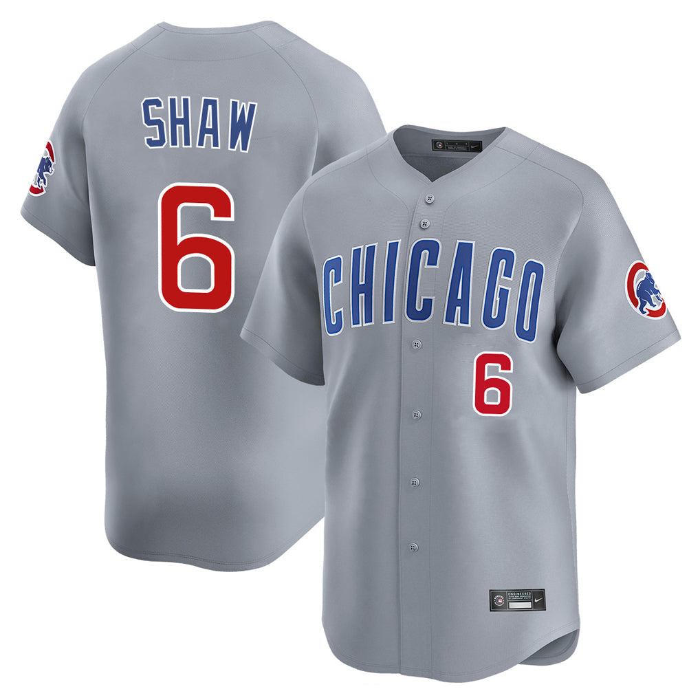 BIPIHUC C.Cubs #6 Matt Shaw Player Gray Road Limited Home Stitched Jerseys
