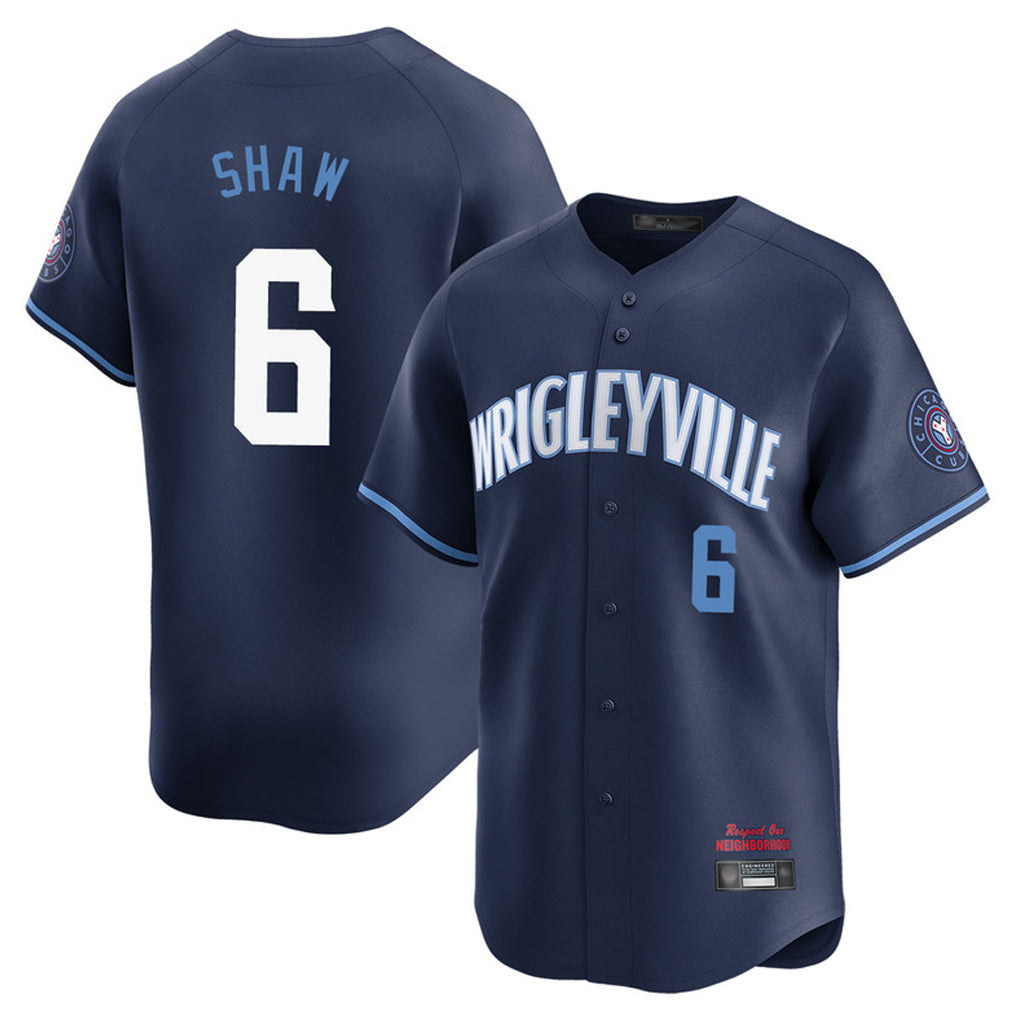 BIPIHUC C.Cubs #6 Matt Shaw Player Navy City Connect Limited Home Stitched Jerseys