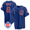 BIPIHUC C.Cubs #6 Matt Shaw Player Royal 150th Anniversary Home Game Stitched Jerseys