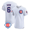 BIPIHUC C.Cubs #6 Matt Shaw Player White 150th Anniversary Limited Elite Home Game Stitched Jerseys